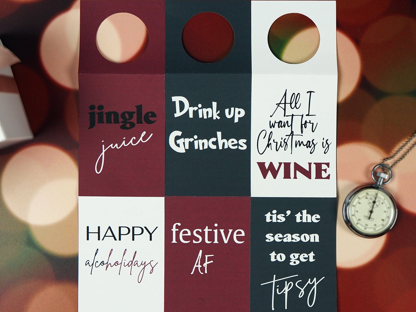 15-Pack Wine Bottle Gift Tags