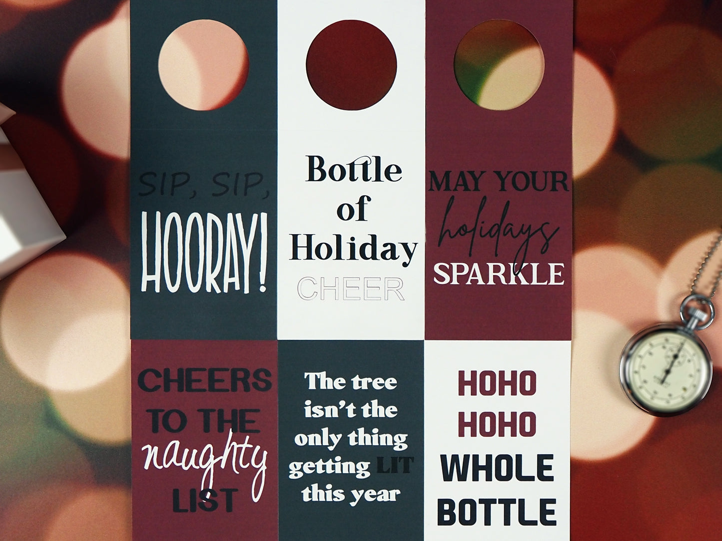 15-Pack Wine Bottle Gift Tags