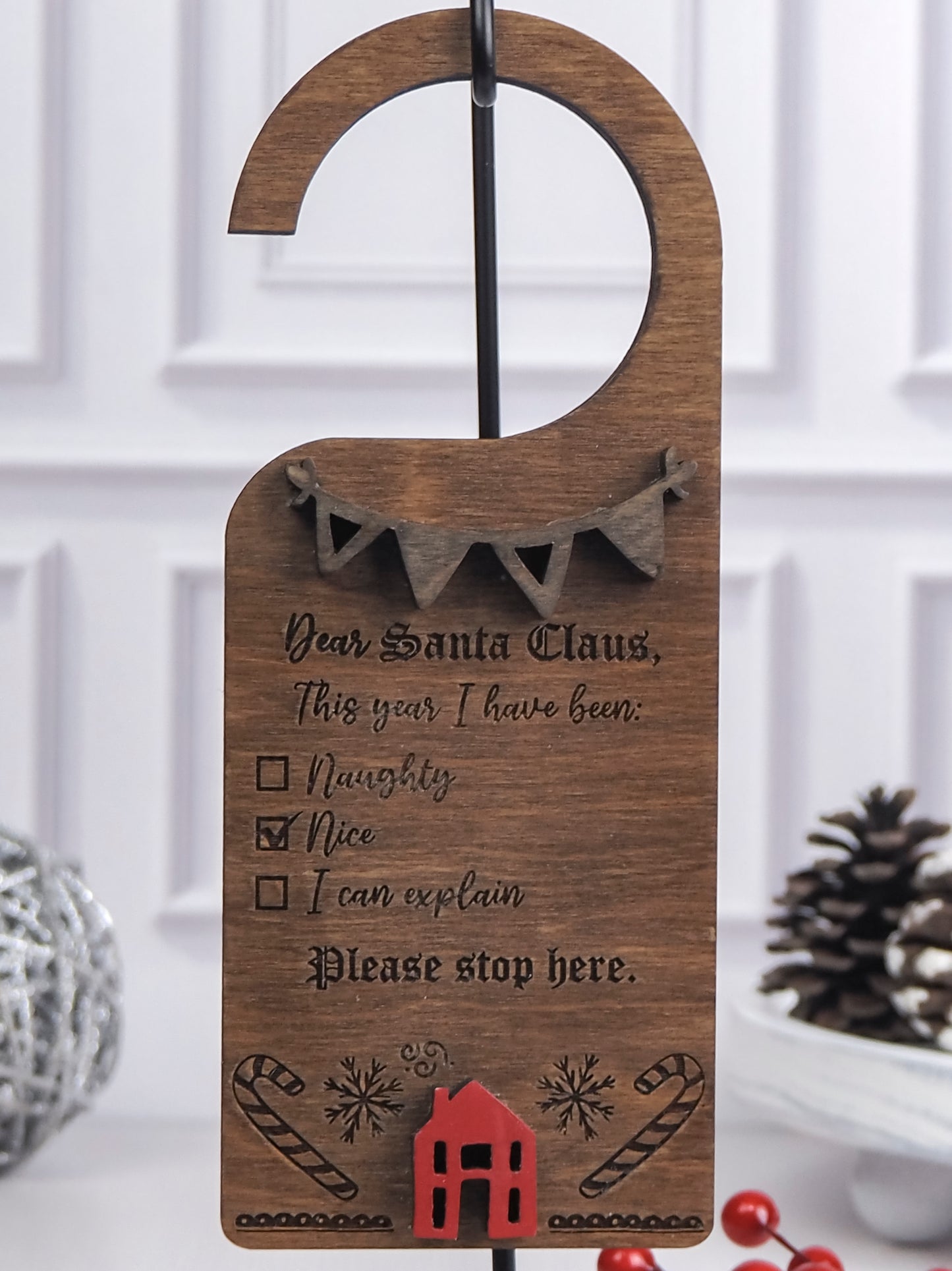 Santa Stop Here Door Hanger