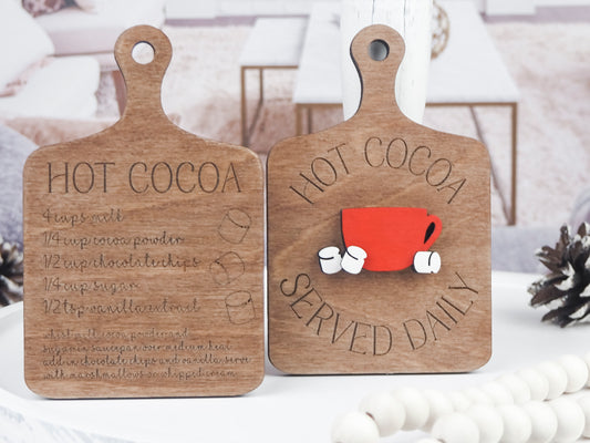 Hot Cocoa Tiered Tray Cutting Boards