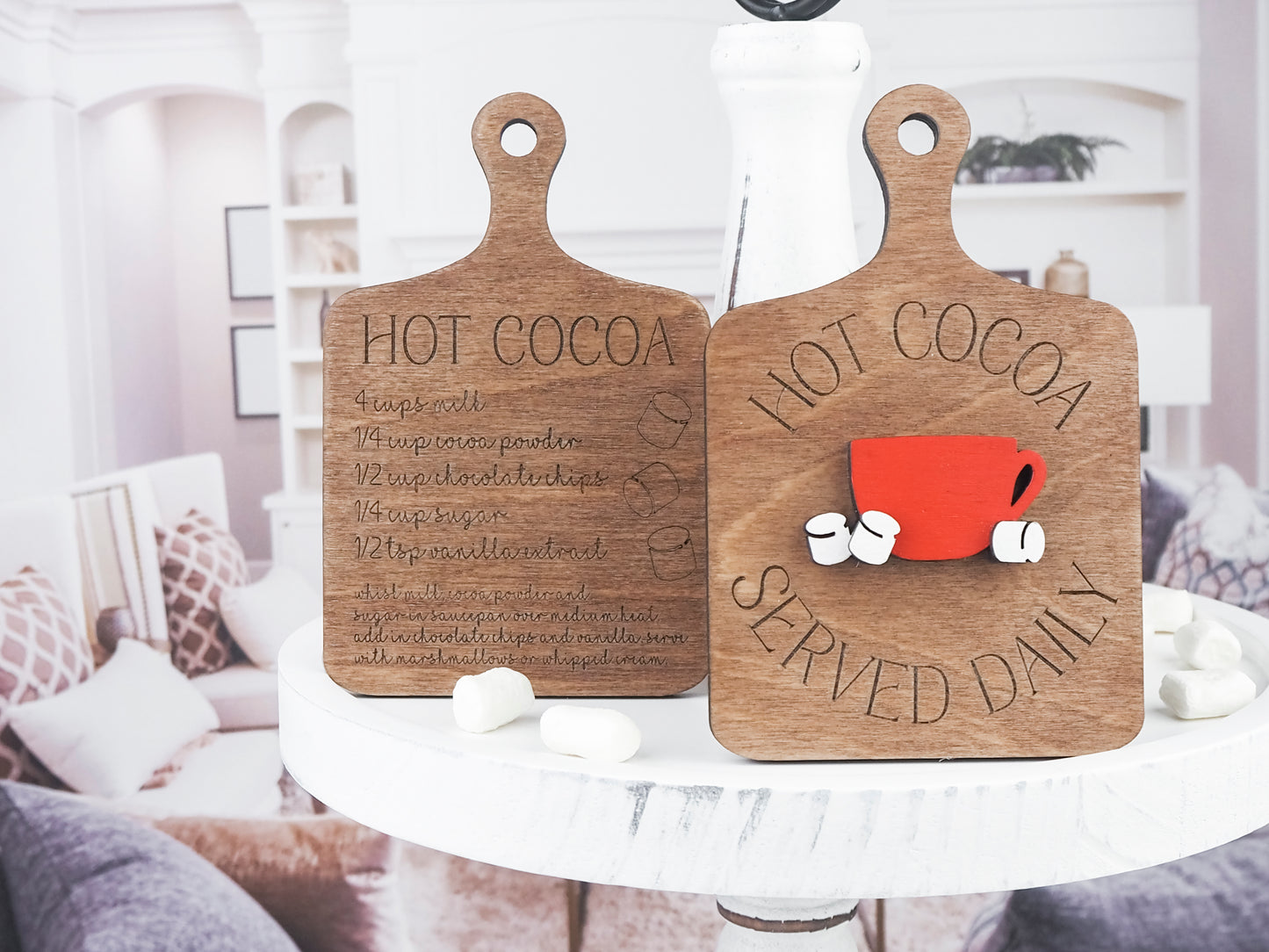 Hot Cocoa Tiered Tray Cutting Boards