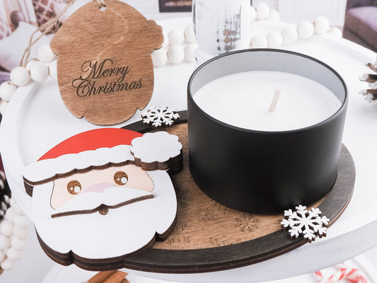 Santa Tiered Tray Candle Holder