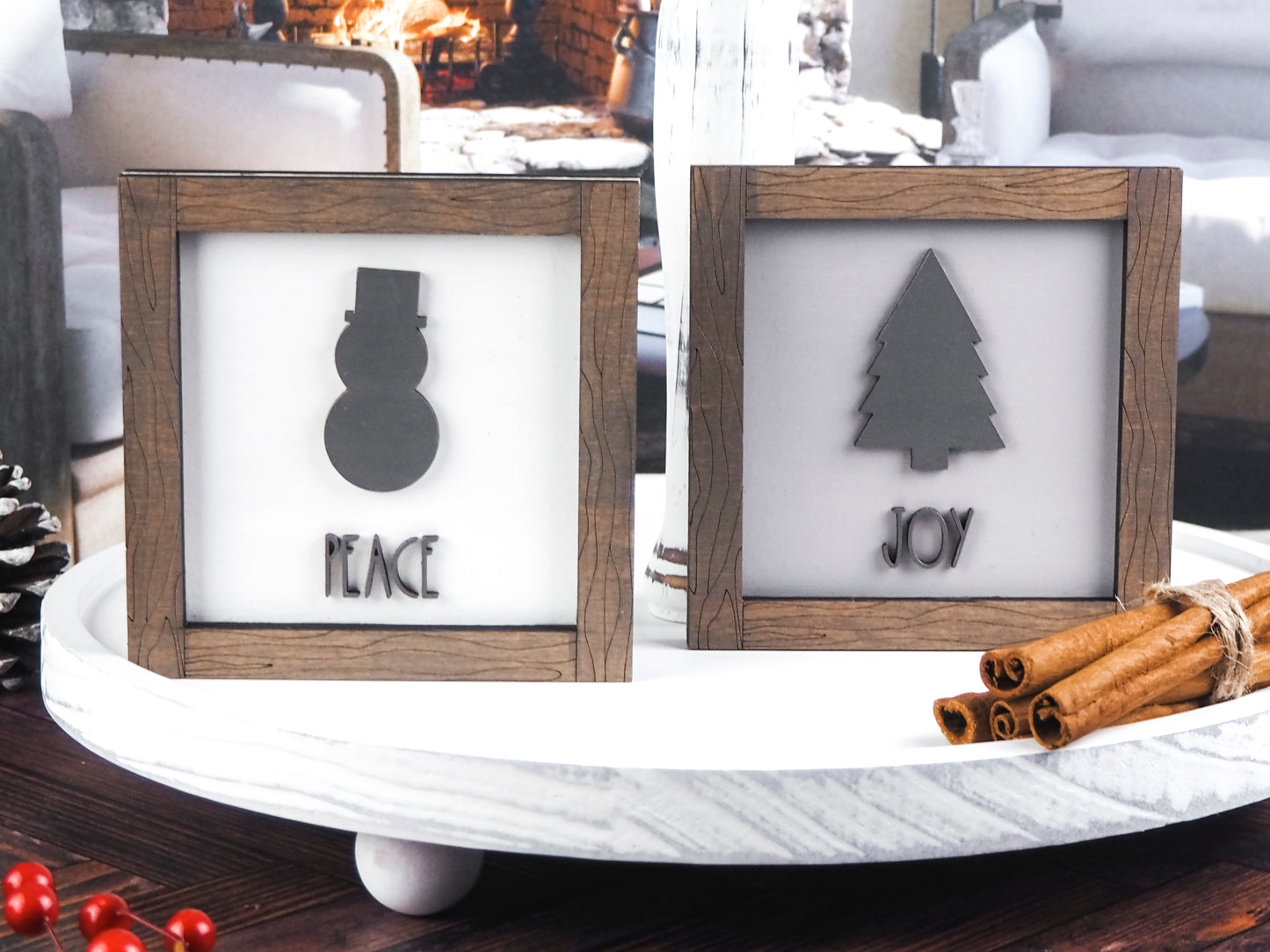 Rustic Farmhouse Christmas Mini Sign Collection