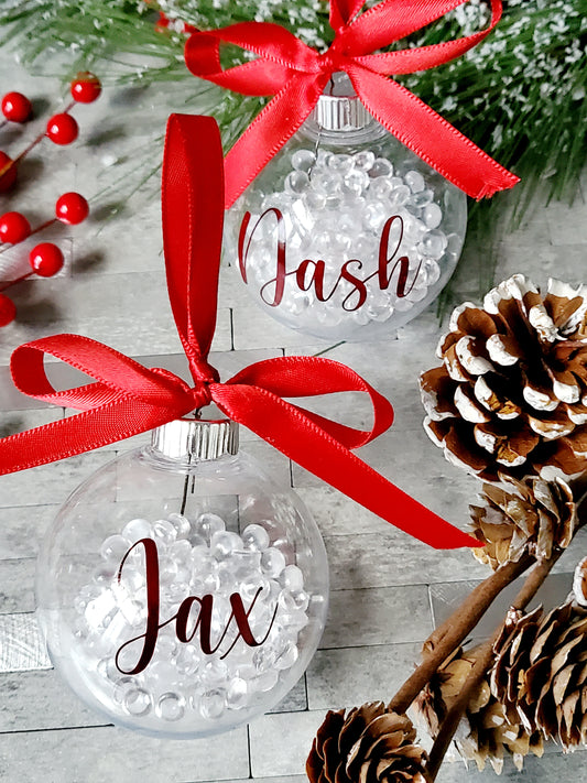 Personalized Crystal Filled Ornaments