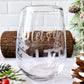 Let's Get LIT Stemless Wine Glass
