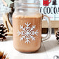 Snowflake Mason Jar Mugs