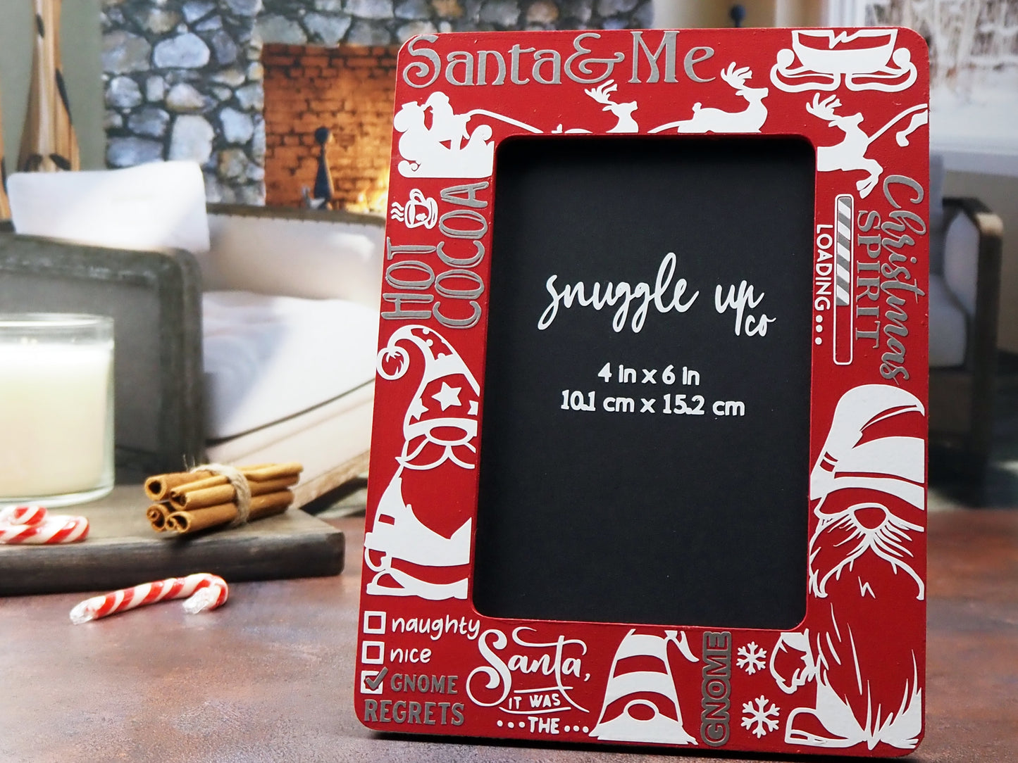 Santa, Me & Gnome Picture Frame