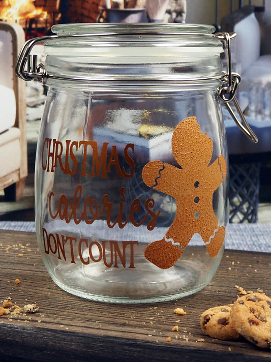 Christmas Calories Don't Count Cookie Jar